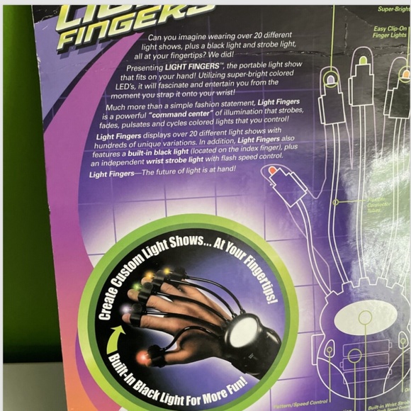 NEW NOS Vintage Spencer Can You Imagine Black Light DANCE Show HAND GLOVE STROBE - Picture 7 of 9